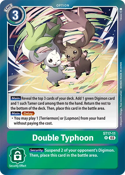 Double Typhoon &mdash; Digimon Card Game card