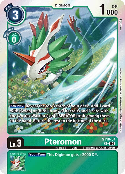 Pteromon &mdash; Digimon Card Game card