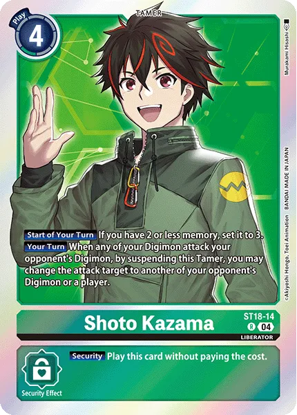 Shoto Kazama &mdash; Digimon Card Game card