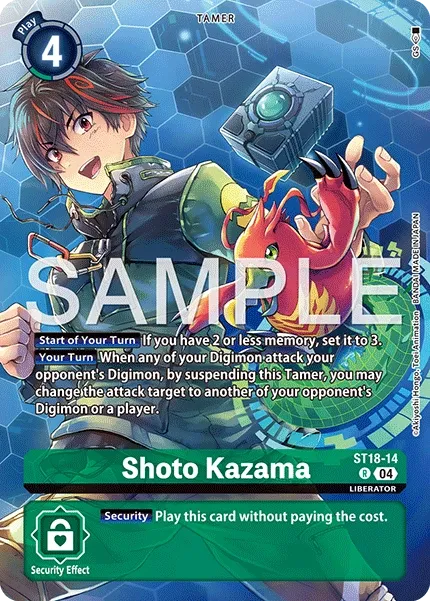 Shoto Kazama &mdash; Digimon Card Game card