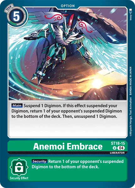 Anemoi Embrace &mdash; Digimon Card Game card