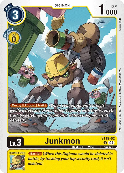 Junkmon &mdash; Digimon Card Game card