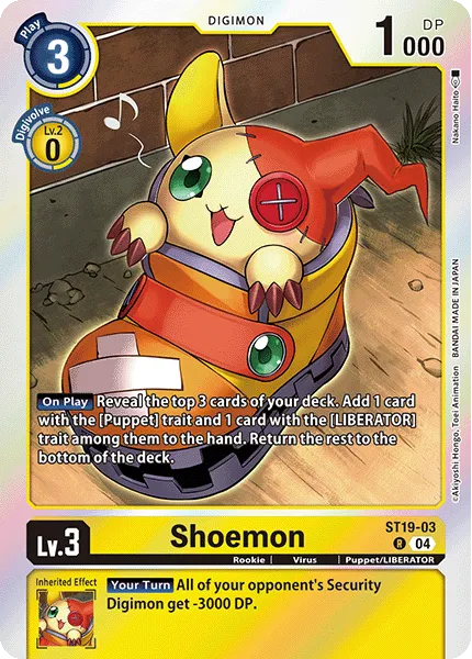 Shoemon &mdash; Digimon Card Game card