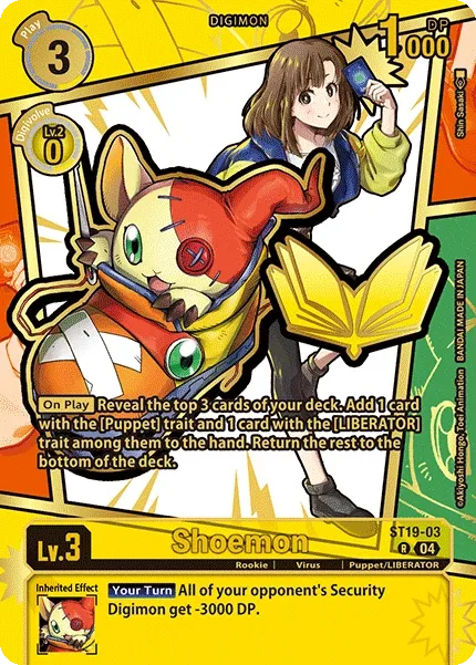 Shoemon &mdash; Digimon Card Game card