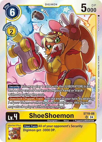 ShoeShoemon &mdash; Digimon Card Game card