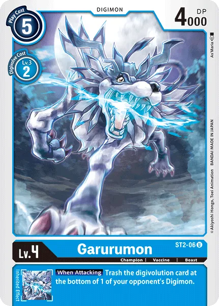 Garurumon &mdash; Digimon Card Game card