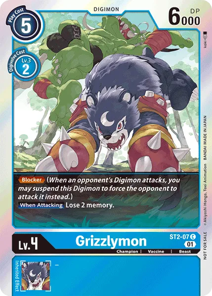 Grizzlymon &mdash; Digimon Card Game card