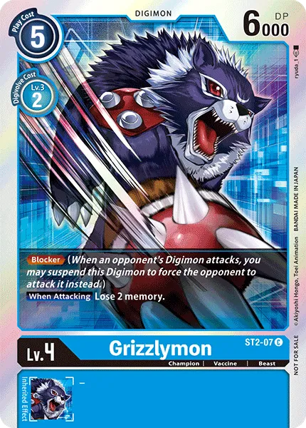 Grizzlymon &mdash; Digimon Card Game card