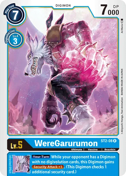 WereGarurumon &mdash; Digimon Card Game card