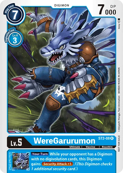 WereGarurumon &mdash; Digimon Card Game card
