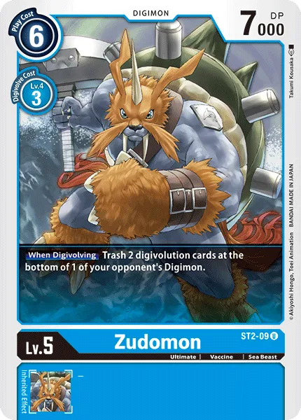 Zudomon &mdash; Digimon Card Game card