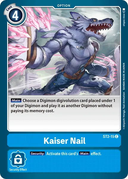 Kaiser Nail &mdash; Digimon Card Game card
