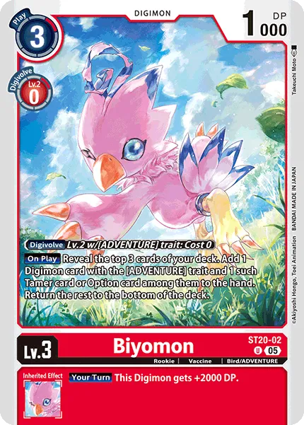 Biyomon &mdash; Digimon Card Game card