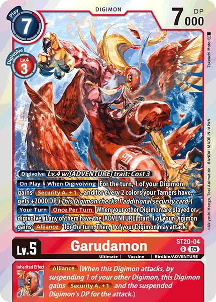 Garudamon &mdash; Digimon Card Game card