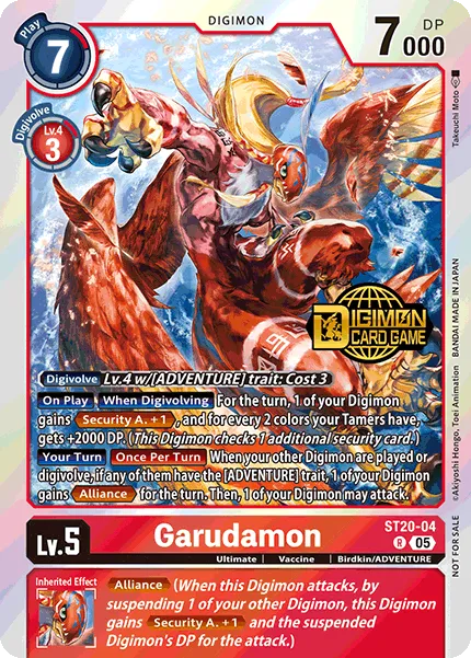 Garudamon &mdash; Digimon Card Game card