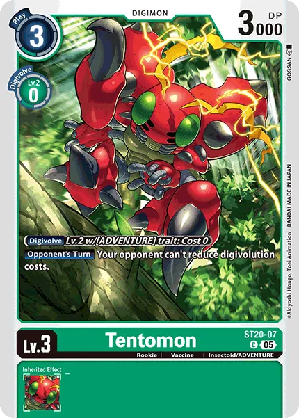 Tentomon &mdash; Digimon Card Game card