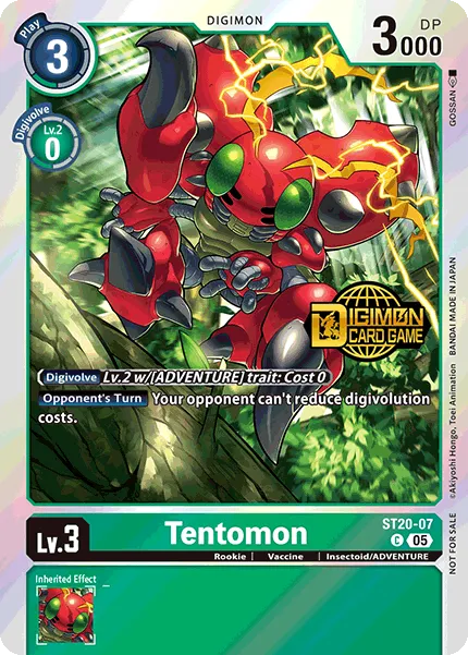 Tentomon &mdash; Digimon Card Game card