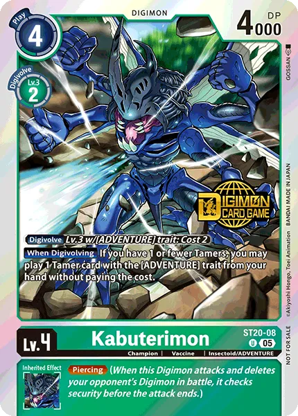 Kabuterimon &mdash; Digimon Card Game card