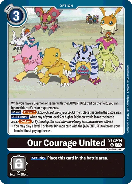 Our Courage United &mdash; Digimon Card Game card