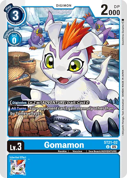 Gomamon &mdash; Digimon Card Game card