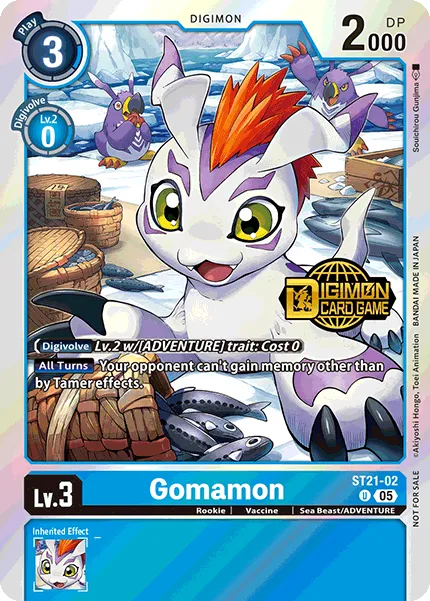 Gomamon &mdash; Digimon Card Game card