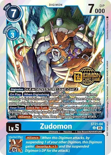 Zudomon &mdash; Digimon Card Game card