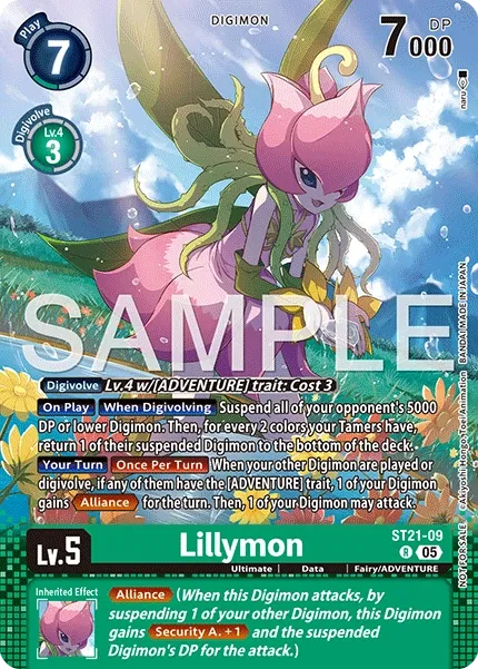 Lillymon &mdash; Digimon Card Game card