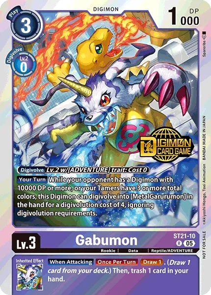 Gabumon &mdash; Digimon Card Game card