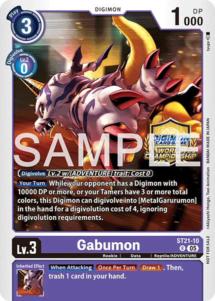 Gabumon &mdash; Digimon Card Game card