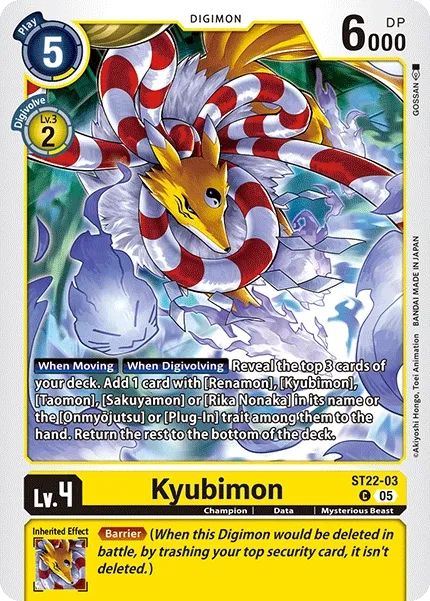 Kyubimon &mdash; Digimon Card Game card