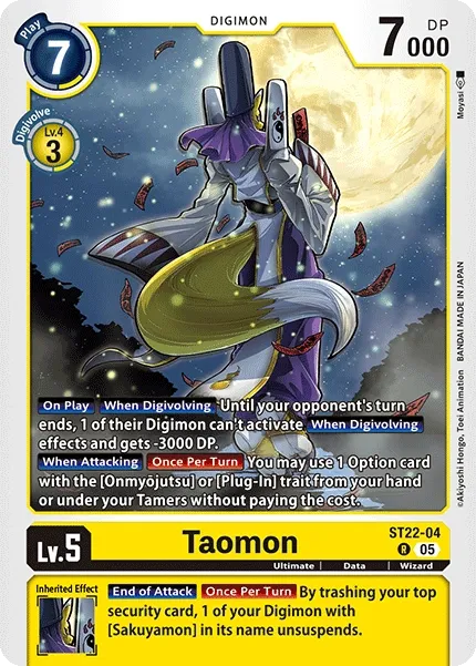 Taomon &mdash; Digimon Card Game card