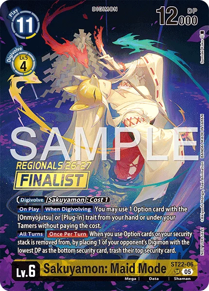 Sakuyamon: Maid Mode &mdash; Digimon Card Game card