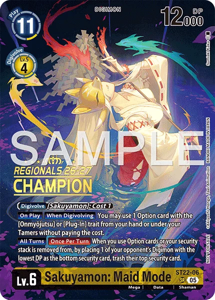 Sakuyamon: Maid Mode &mdash; Digimon Card Game card