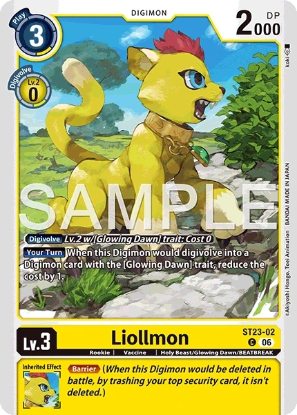 Liollmon &mdash; Digimon Card Game card
