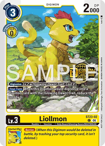 Liollmon &mdash; Digimon Card Game card