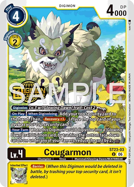 Cougarmon &mdash; Digimon Card Game card