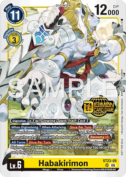 Habakirimon &mdash; Digimon Card Game card