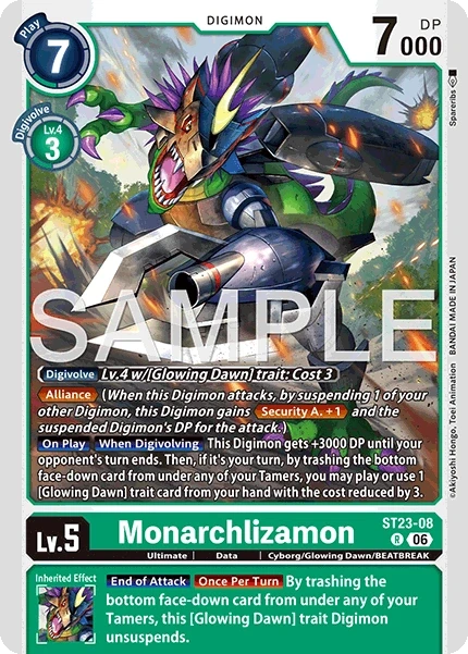 Monarchlizamon &mdash; Digimon Card Game card