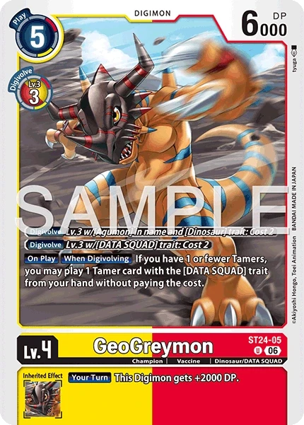 GeoGreymon &mdash; Digimon Card Game card