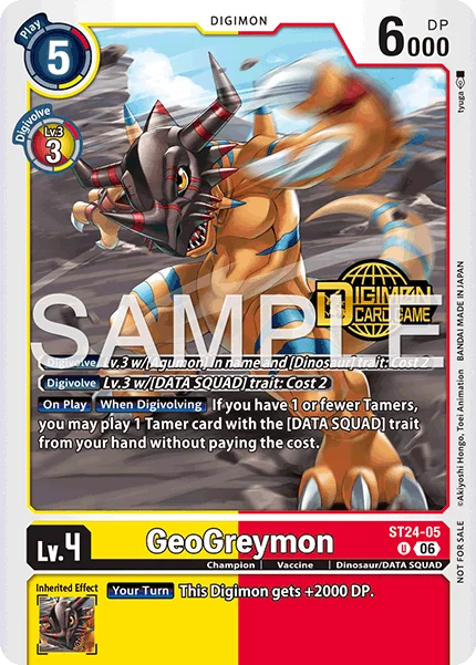 GeoGreymon &mdash; Digimon Card Game card