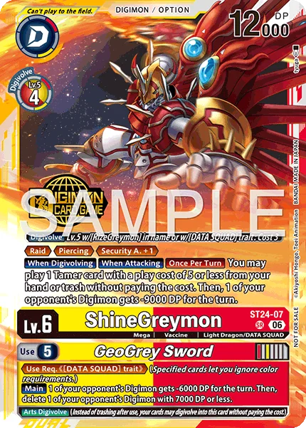 ShineGreymon &mdash; Digimon Card Game card