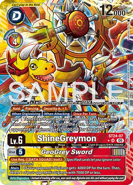 ShineGreymon &mdash; Digimon Card Game card