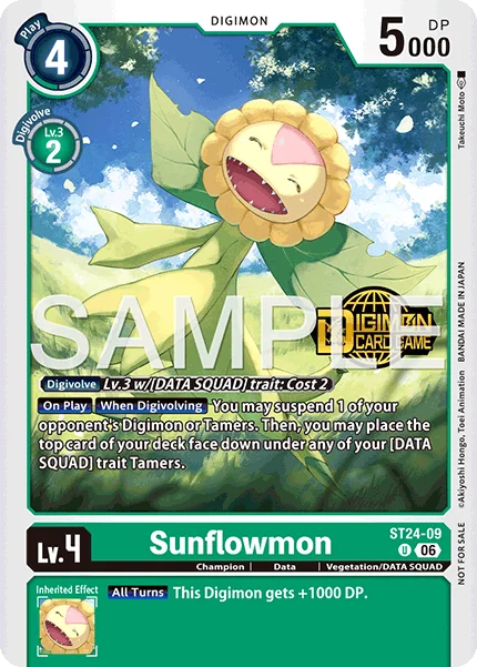 Sunflowmon &mdash; Digimon Card Game card