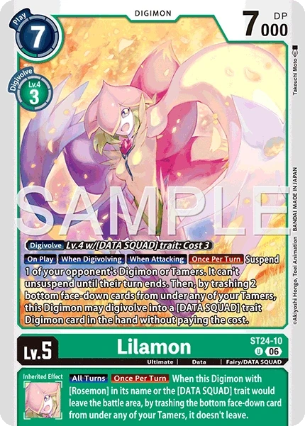 Lilamon &mdash; Digimon Card Game card