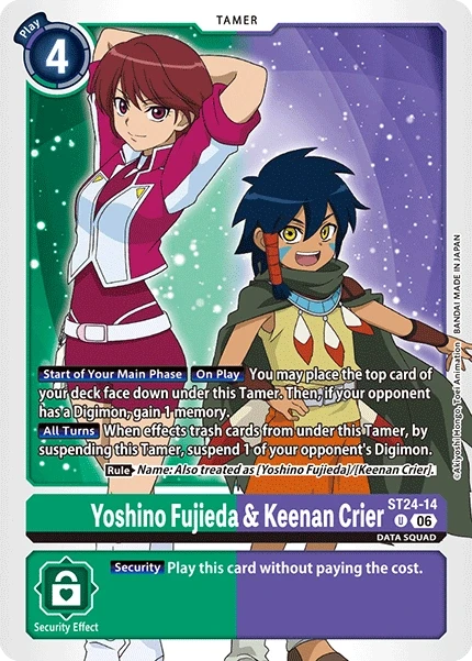 Yoshino Fujieda & Keenan Crier &mdash; Digimon Card Game card