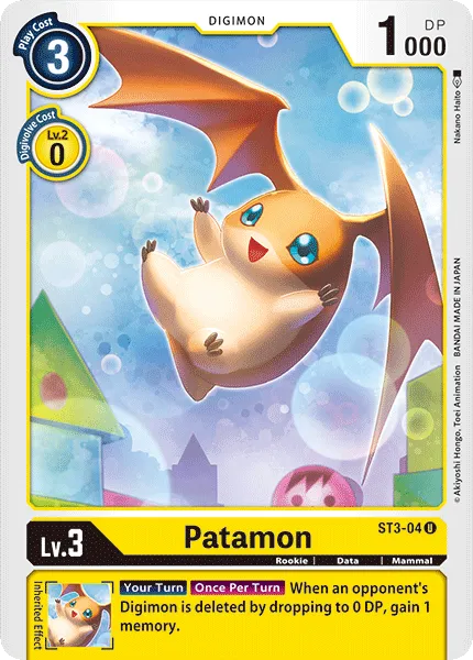 Patamon &mdash; Digimon Card Game card
