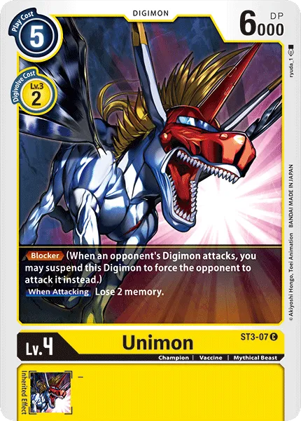 Unimon &mdash; Digimon Card Game card