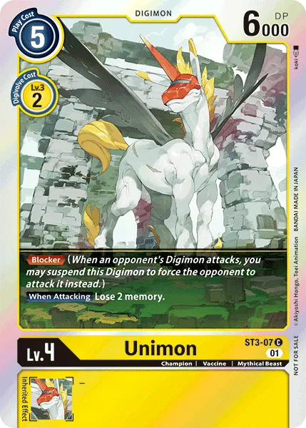 Unimon &mdash; Digimon Card Game card