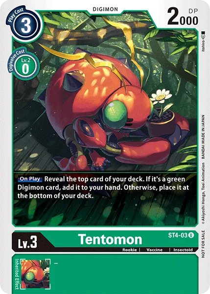 Tentomon &mdash; Digimon Card Game card