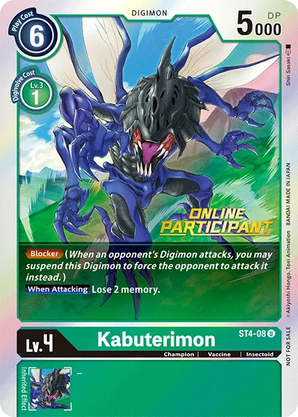 Kabuterimon &mdash; Digimon Card Game card